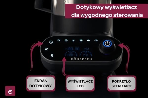 Dotykowy wyświetlacz dla wygodnego sterowania